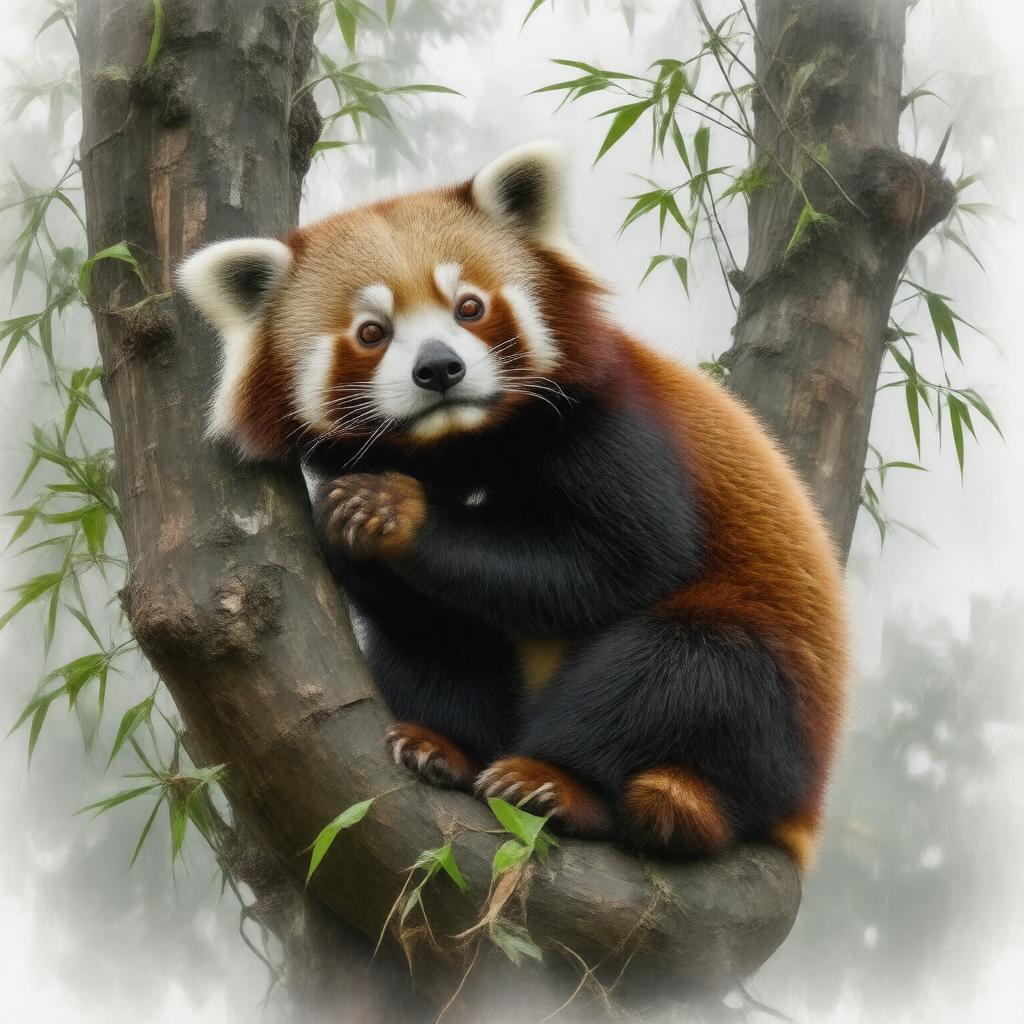 AI-created image of Red pandas