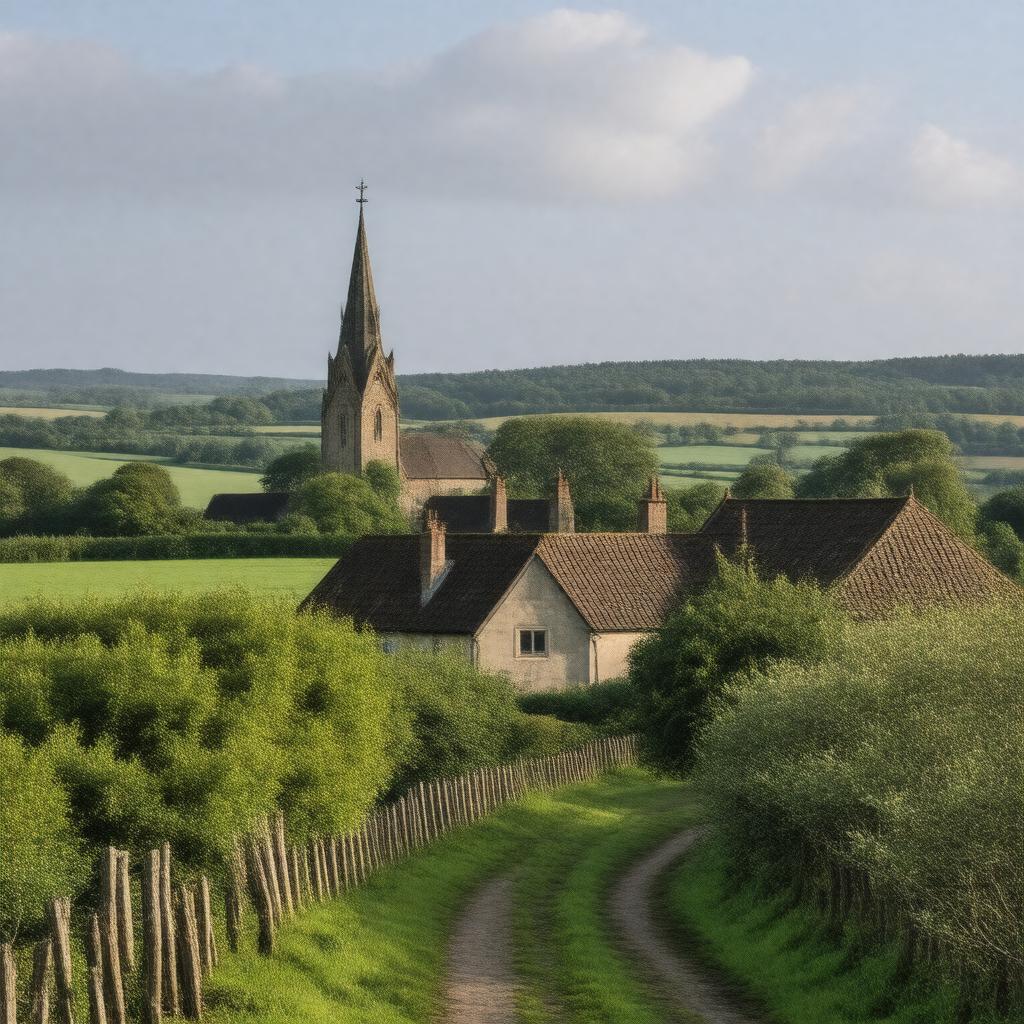 AI-created image of Redenhall, Norfolk, England