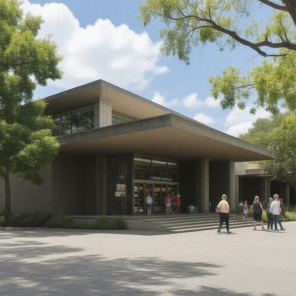 AI-created image of Redwood City Public Library