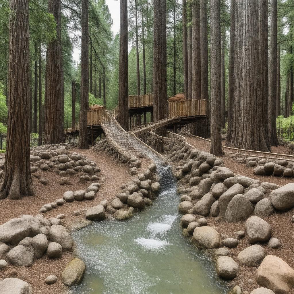 Click to view larger image AI-created image of Redwood Creek Challenge Trail
