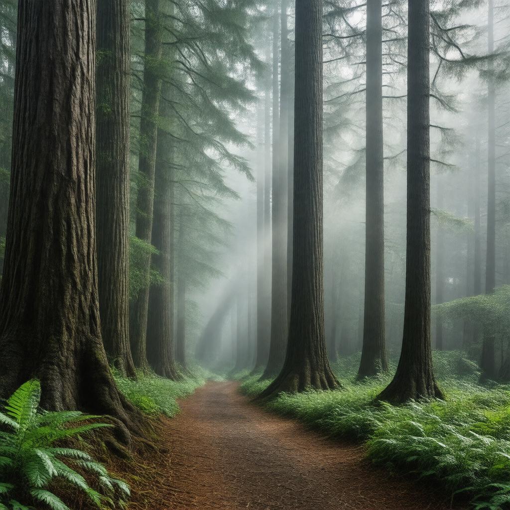 Click to view larger image AI-created image of Redwood National and State Parks