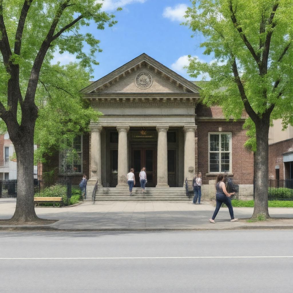 Click to view larger image AI-created image of Reedsburg Public Library
