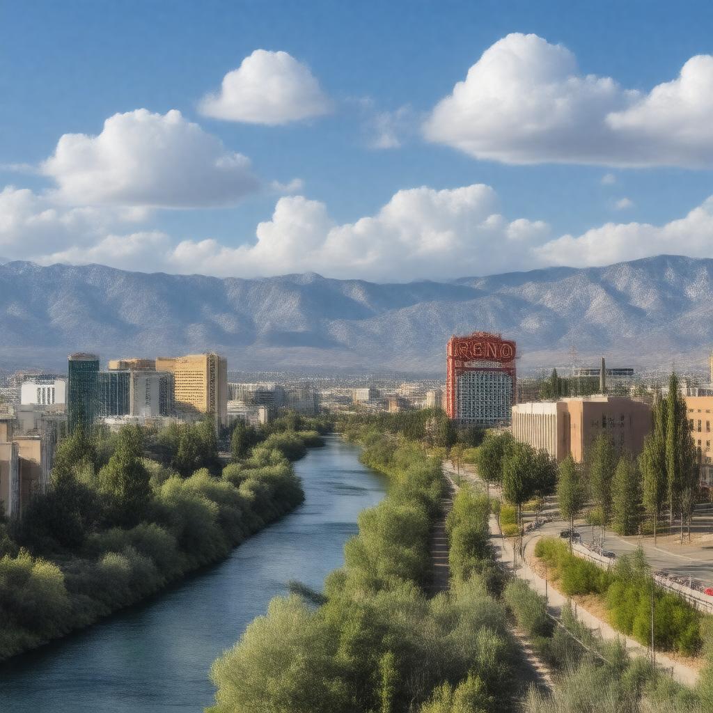 AI-created image of Reno, Nevada, USA
