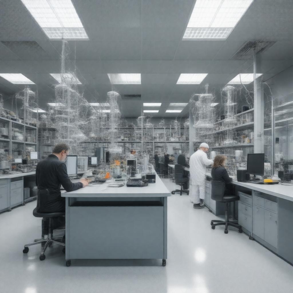 Click to view larger image AI-created image of Research Laboratory of Electronics at MIT