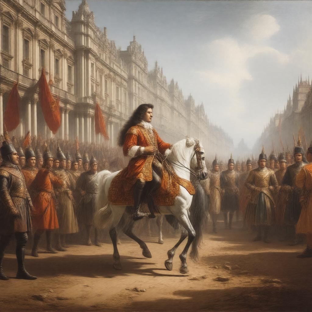 Click to view larger image AI-created image of Restoration of Charles II (1660)