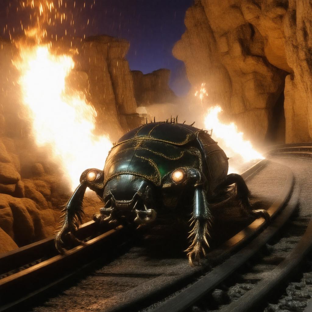 AI-created image of Revenge of the Mummy – The Ride