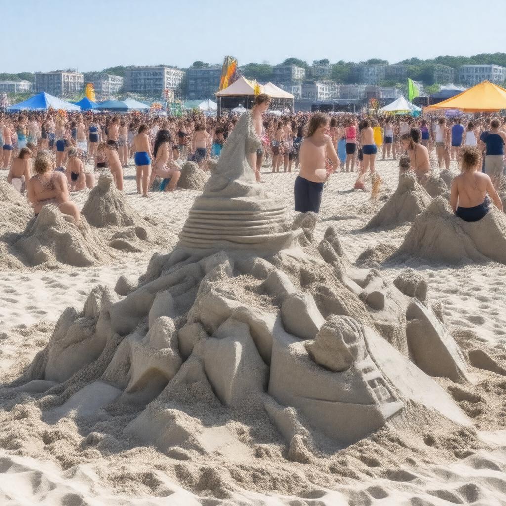 AI-created image of Revere Beach International Sand Sculpting Festival