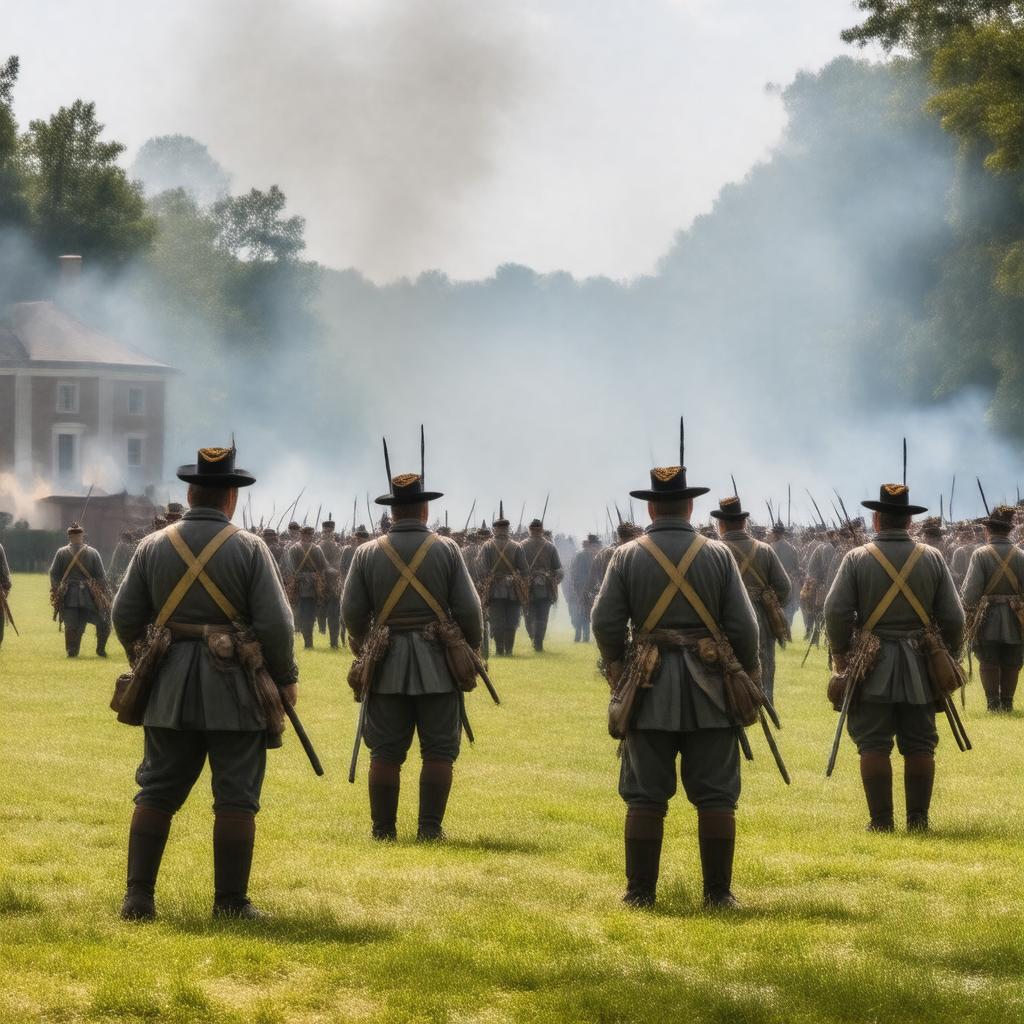 AI-created image of Revolutionary War Field Days