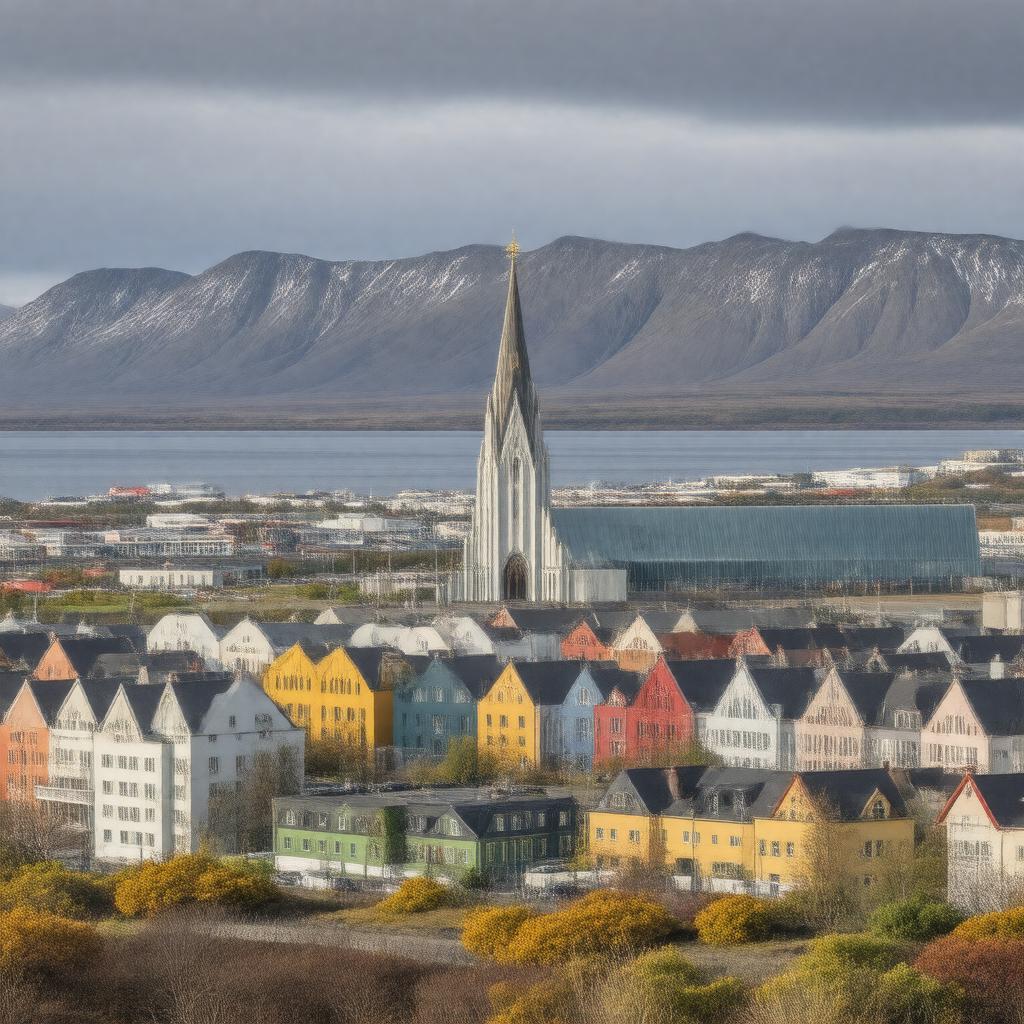 AI-created image of Reykjavík
