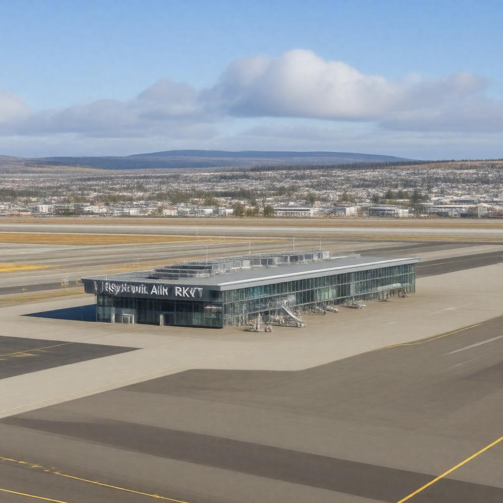 AI-created image of Reykjavik Airport