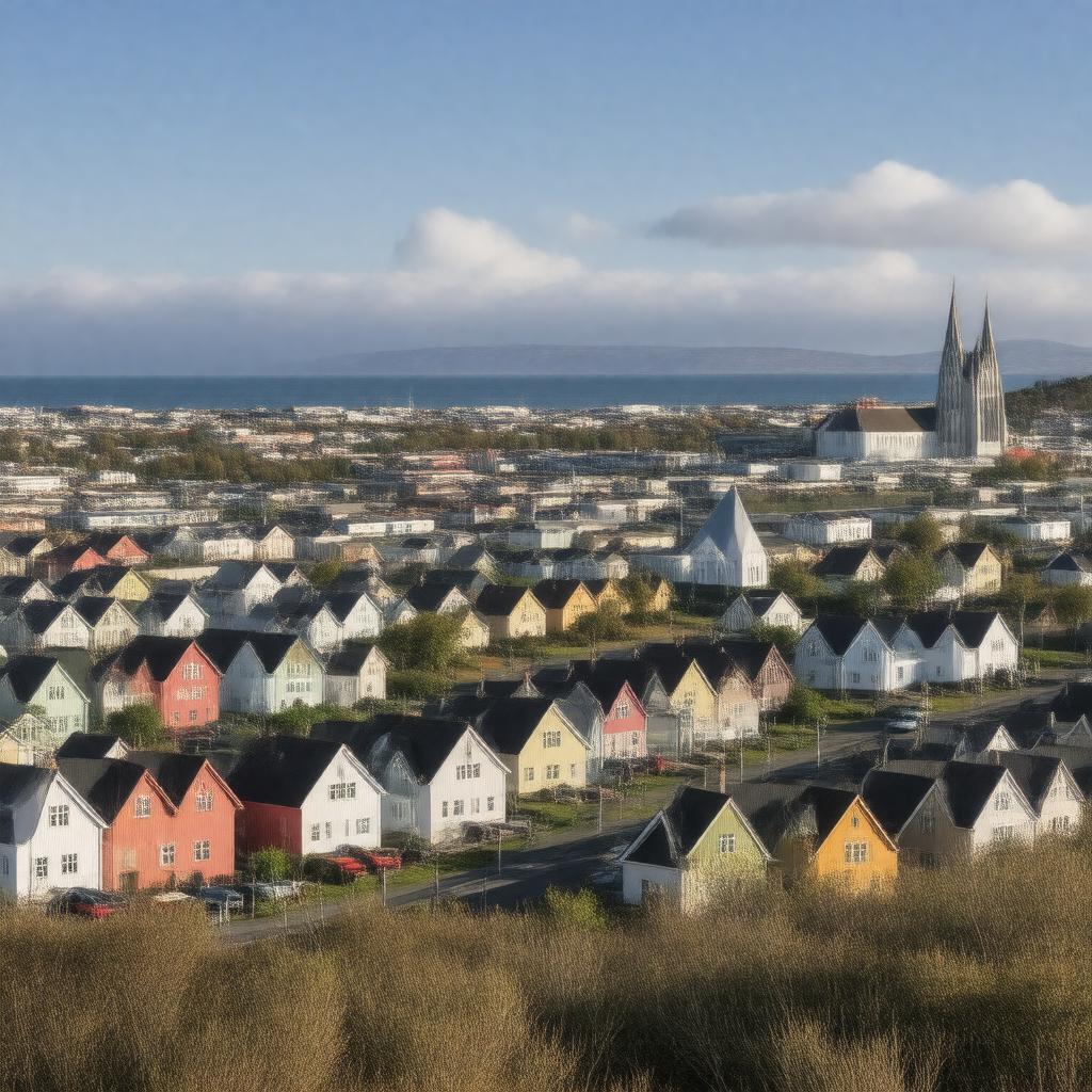 AI-created image of Reykjavik, Iceland