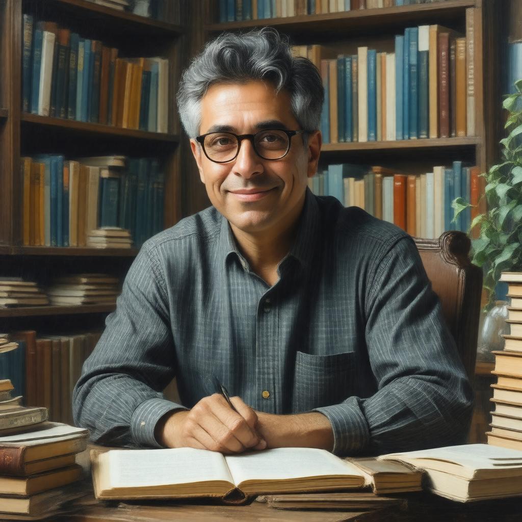 Click to view larger image AI-created image of Reza Aslan