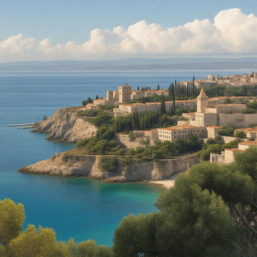 AI-created image of Rhodes (city)