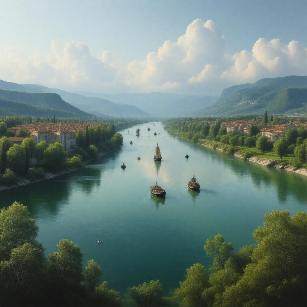 AI-created image of Rhone River