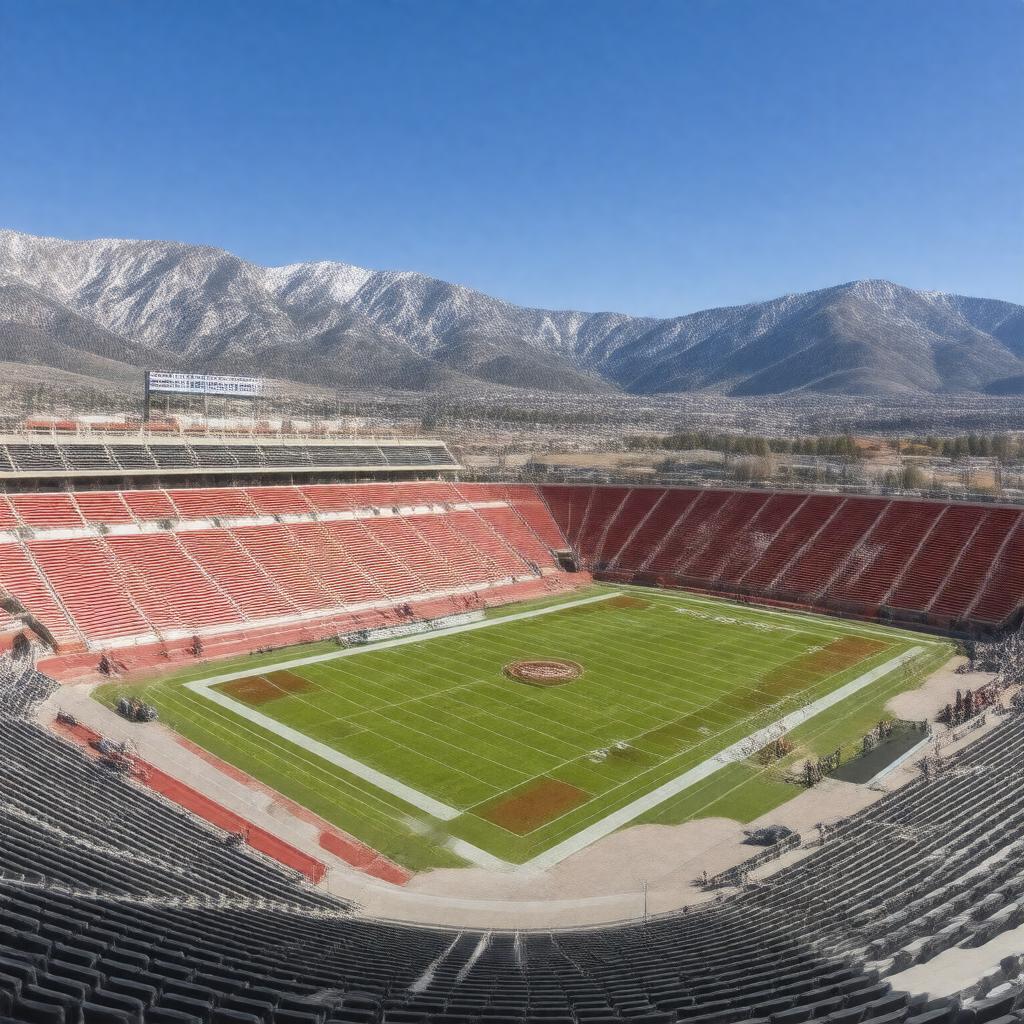 AI-created image of Rice-Eccles Stadium