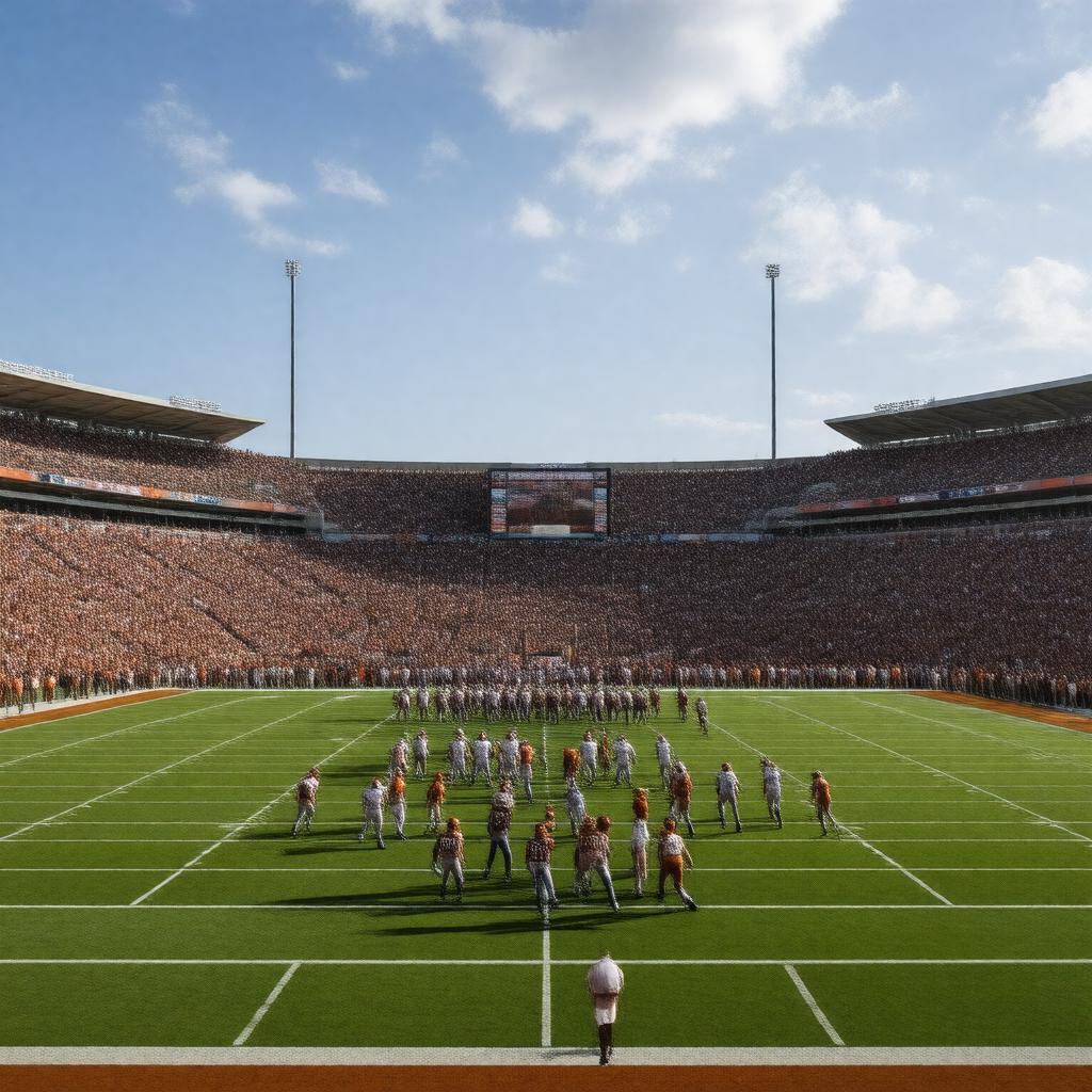 AI-created image of Rice–Texas football rivalry