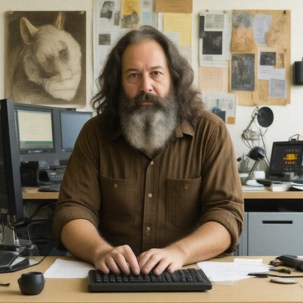 AI-created image of Richard Stallman
