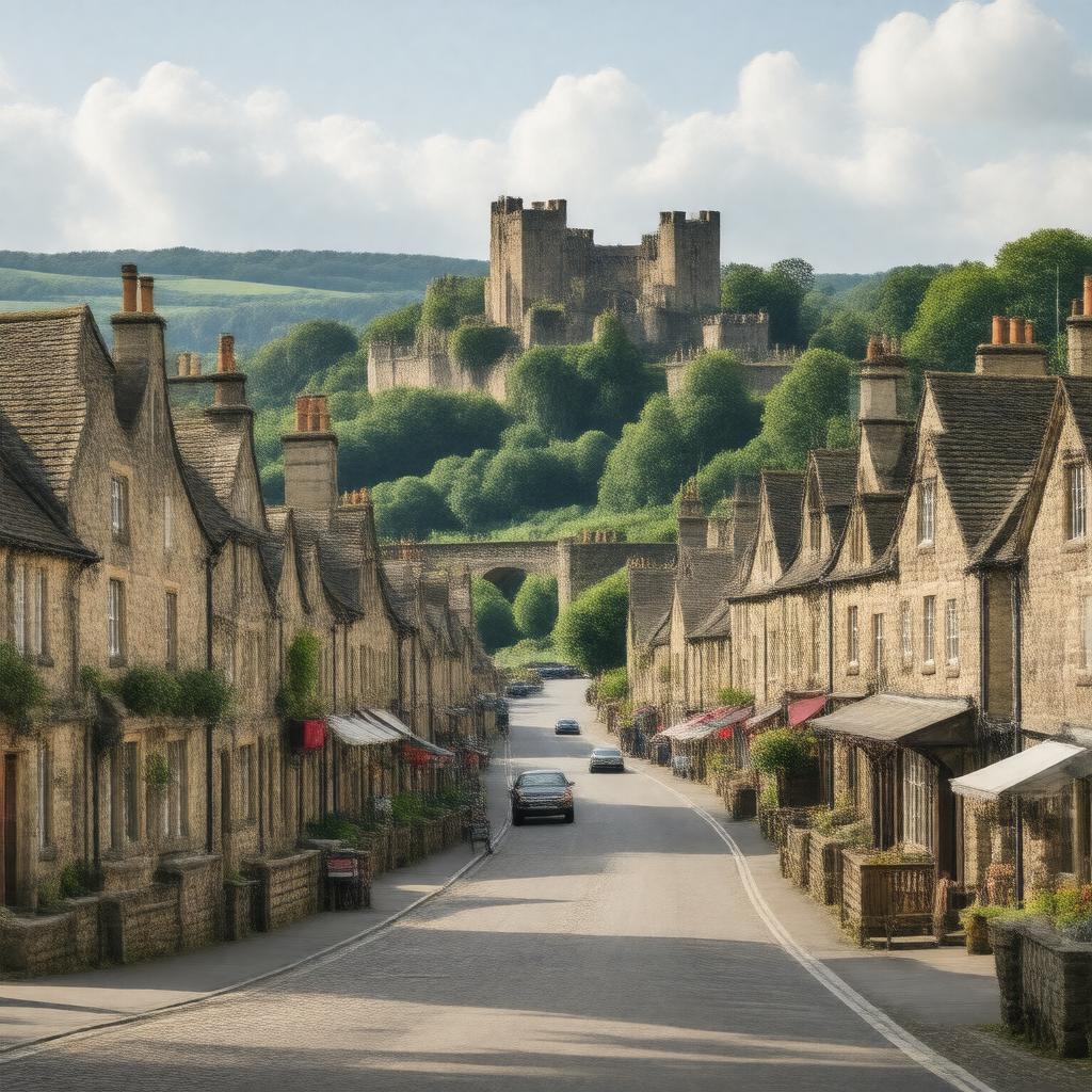 AI-created image of Richmond, North Yorkshire, England