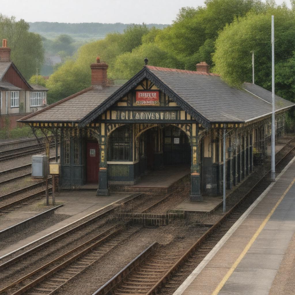 AI-created image of Rickmansworth railway station