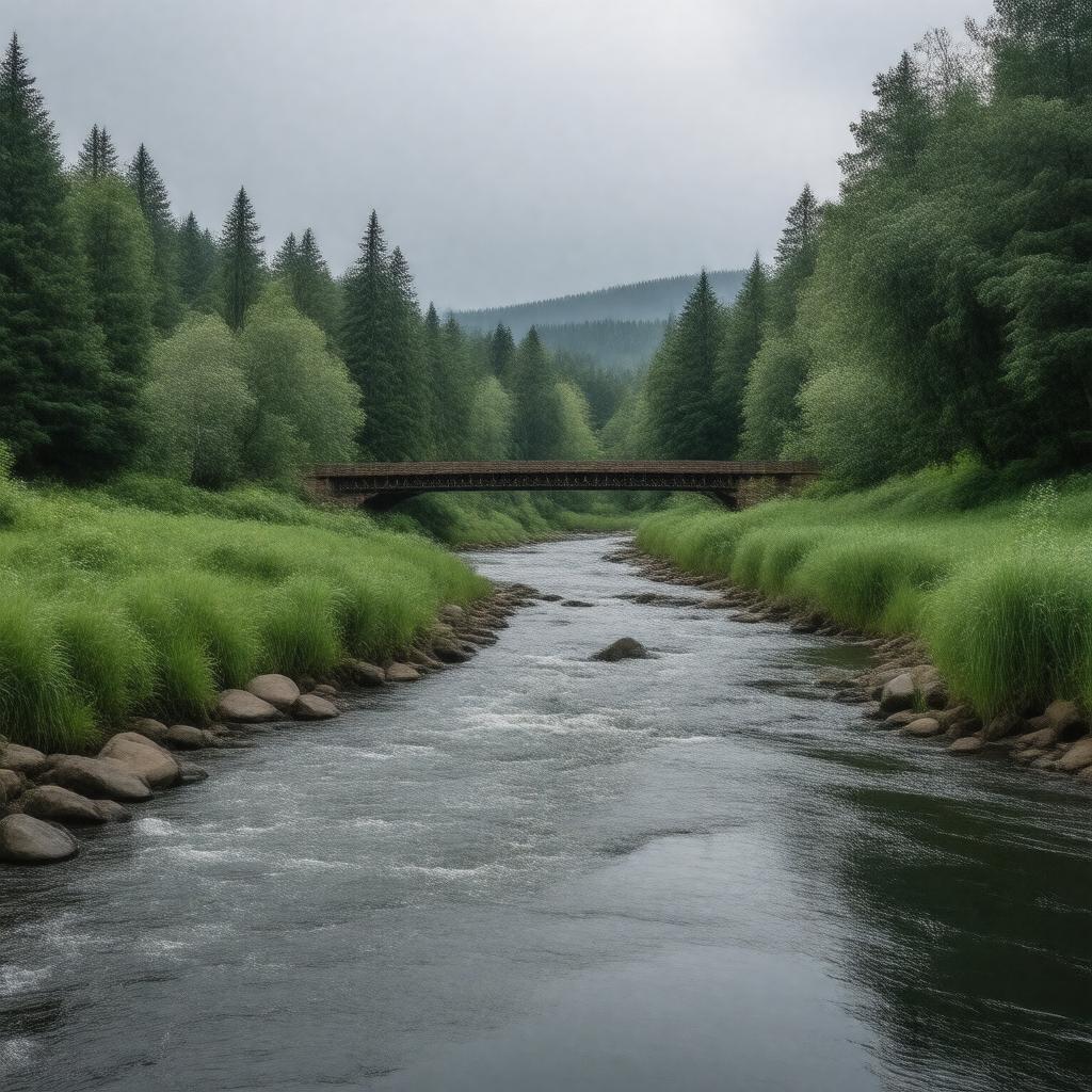 AI-created image of Rickreall Creek