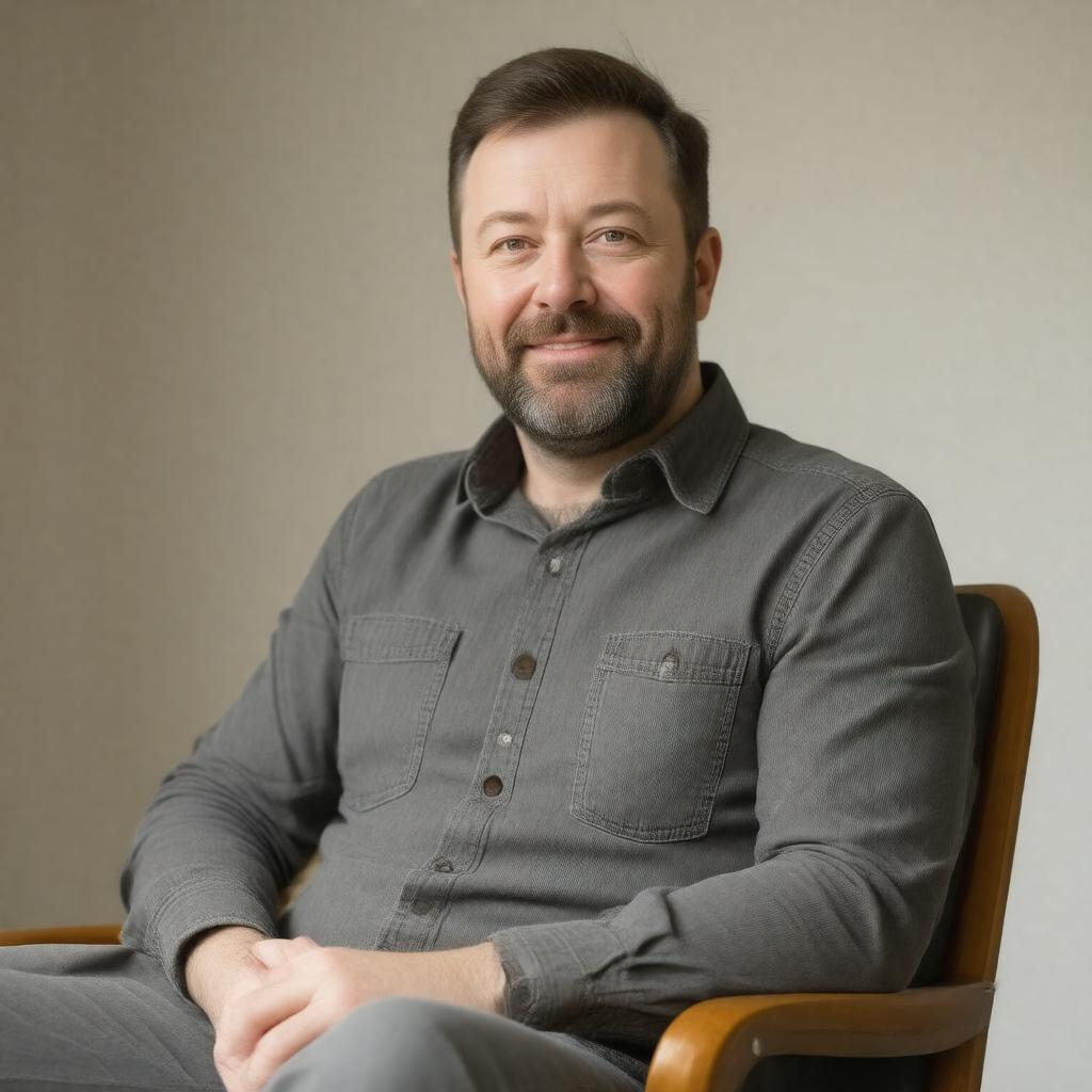 AI-created image of Ricky Gervais