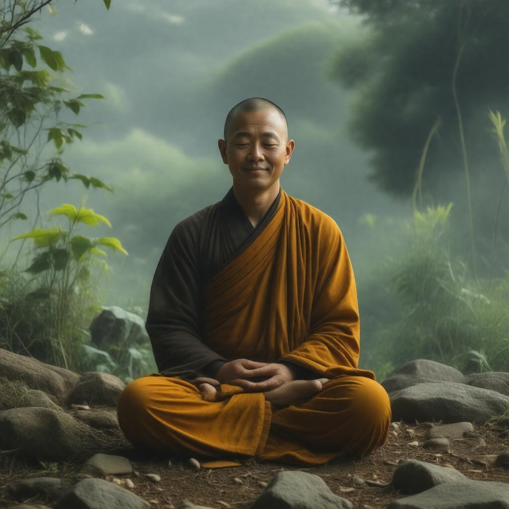 Click to view larger image AI-created image of Right Mindfulness