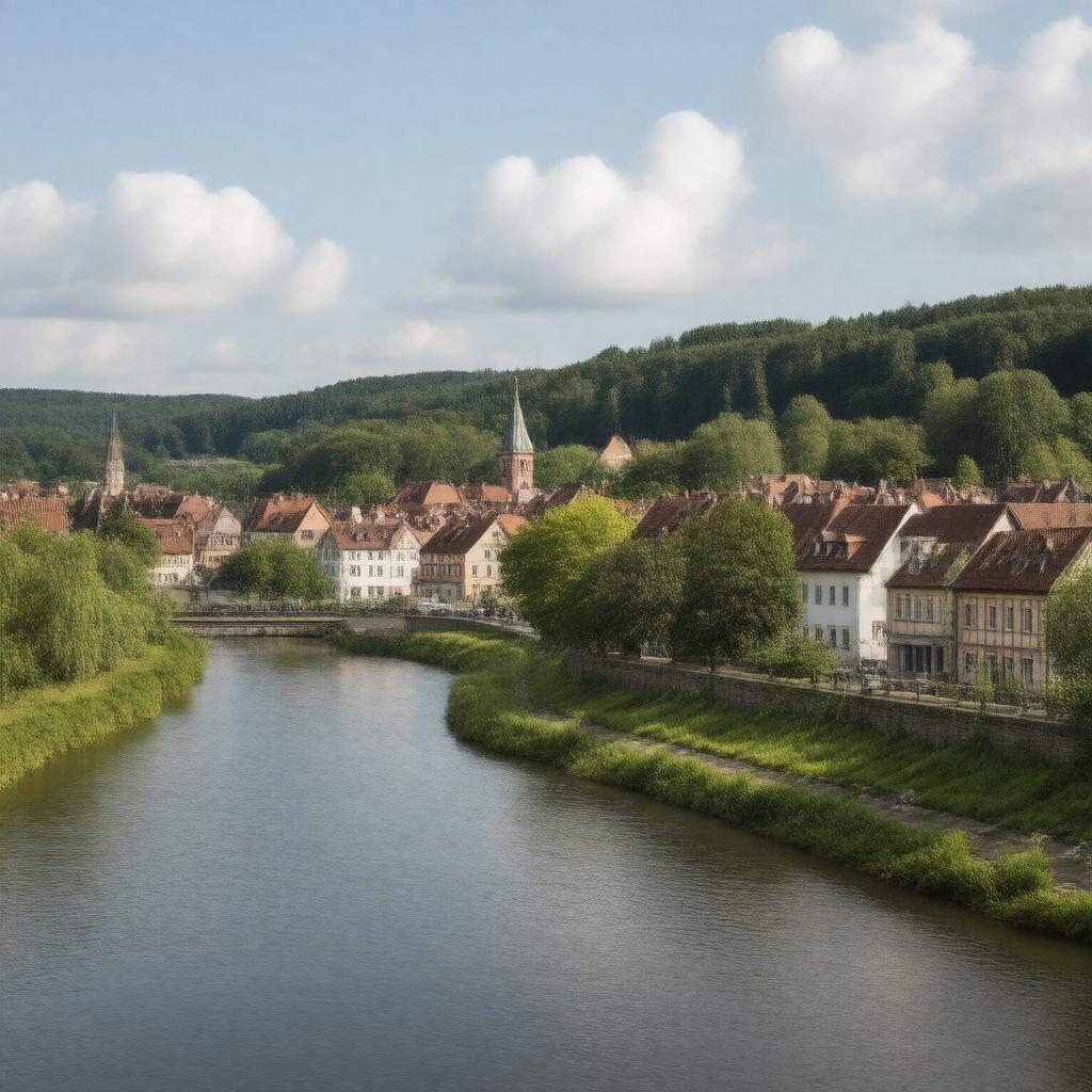 AI-created image of Rinteln, West Germany