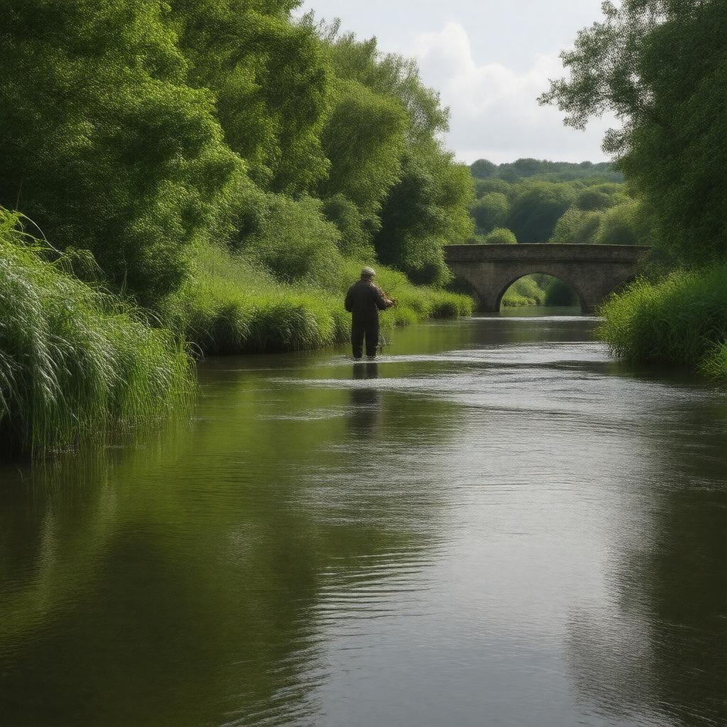 AI-created image of River Itchen