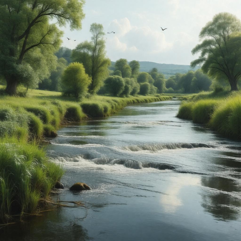 AI-created image of River Ouzel