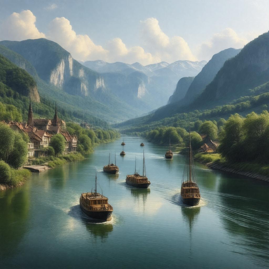 AI-created image of River Rhine