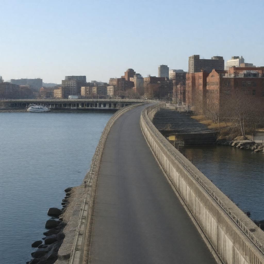 AI-created image of River Street Bridge