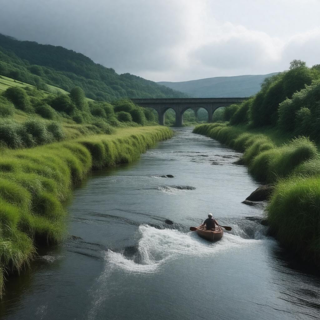 AI-created image of River Taff