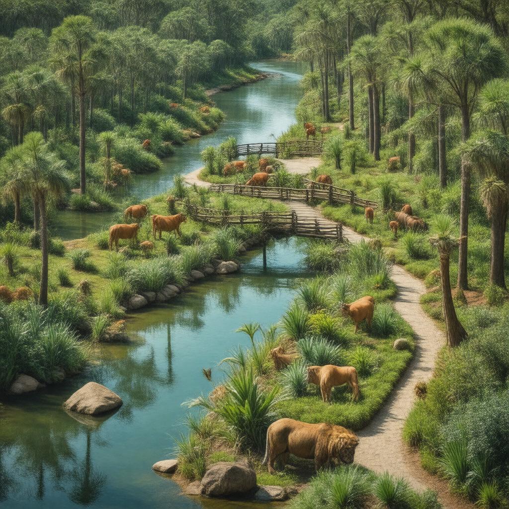 AI-created image of Riverbanks Zoo & Garden