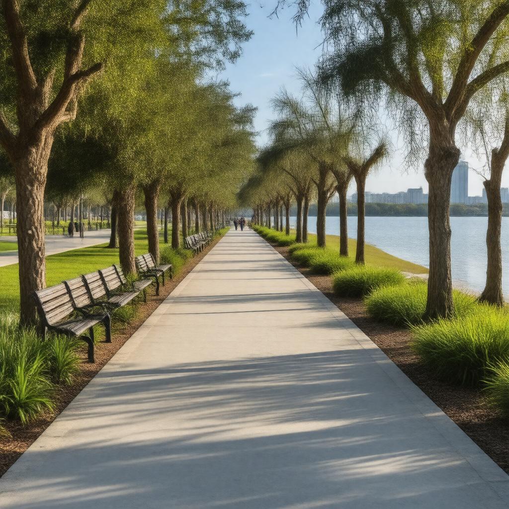 AI-created image of Riverwalk Park
