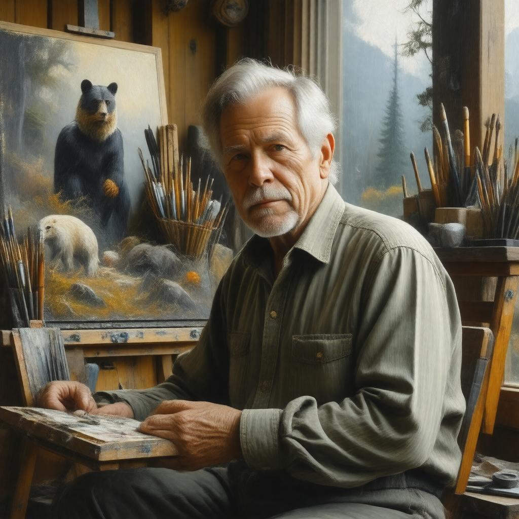 Click to view larger image AI-created image of Robert Bateman