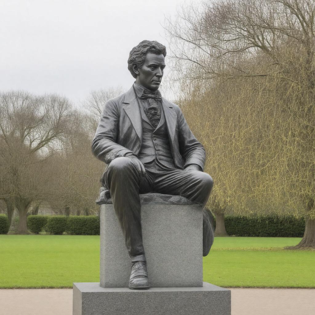 AI-created image of Robert Burns statue