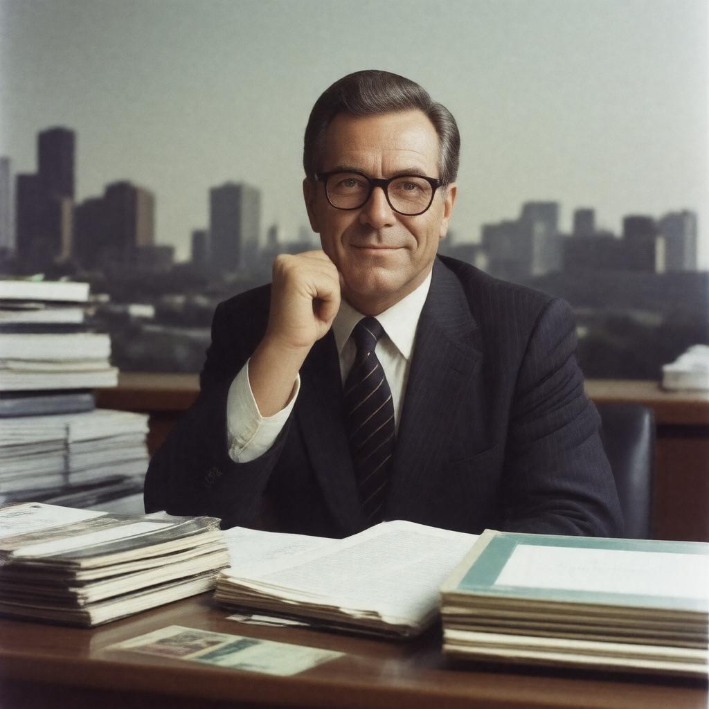 AI-created image of Robert Christgau