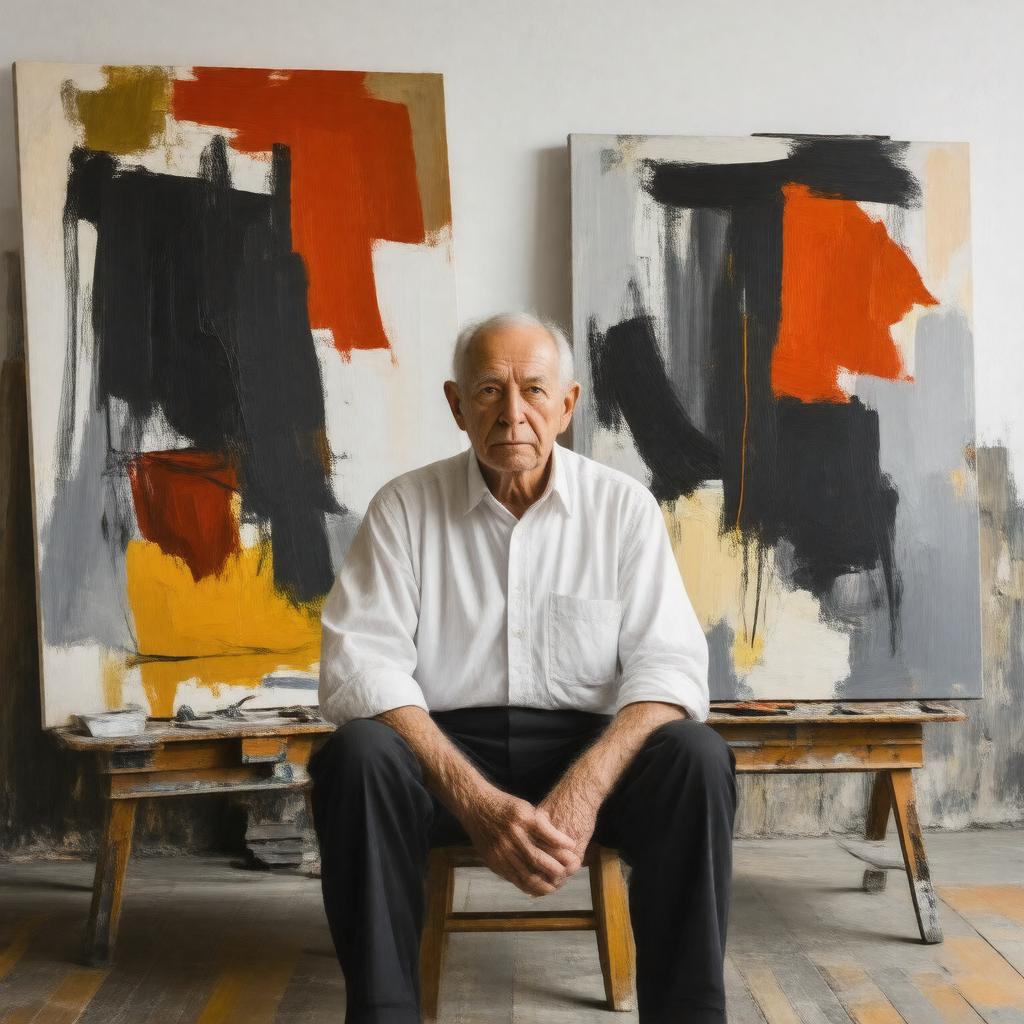 AI-created image of Robert Motherwell