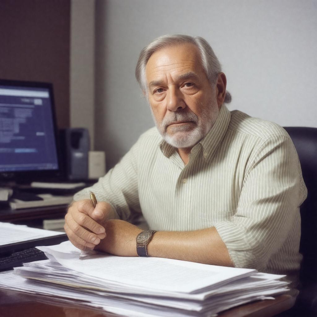 Click to view larger image AI-created image of Robert Scheer