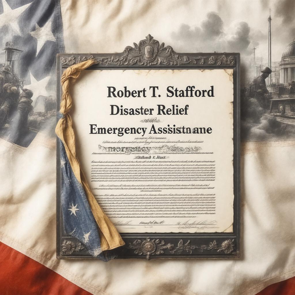 Click to view larger image AI-created image of Robert T. Stafford Disaster Relief and Emergency Assistance Act