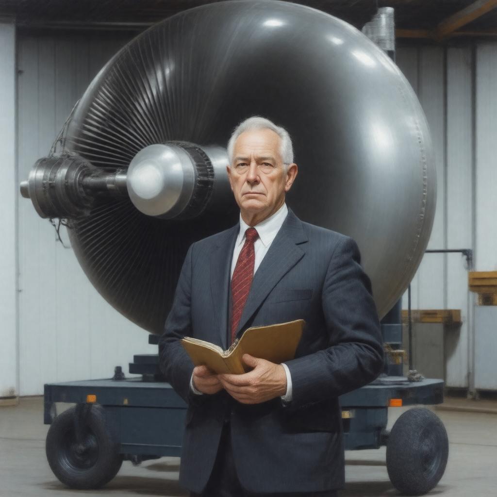 AI-created image of Robert Van de Graaff