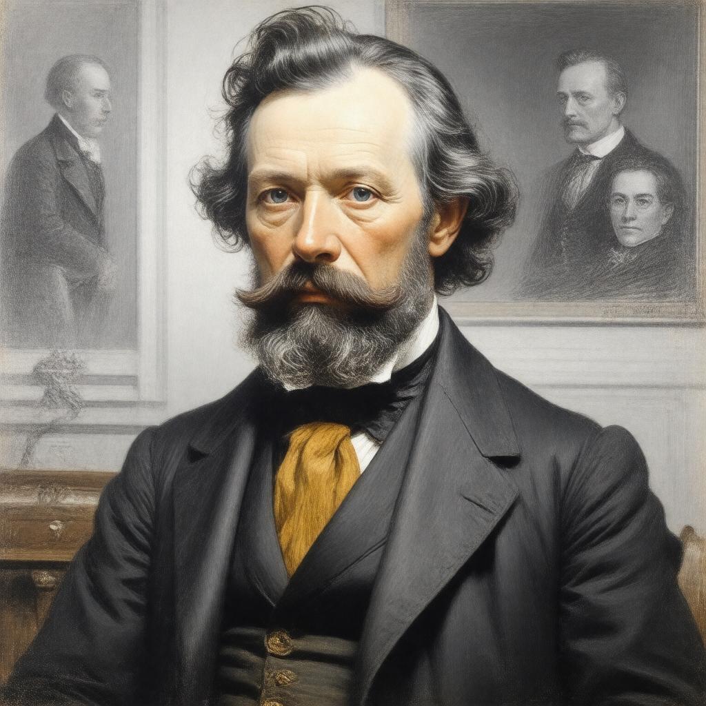 AI-created image of Robert Wiedeman Barrett Browning