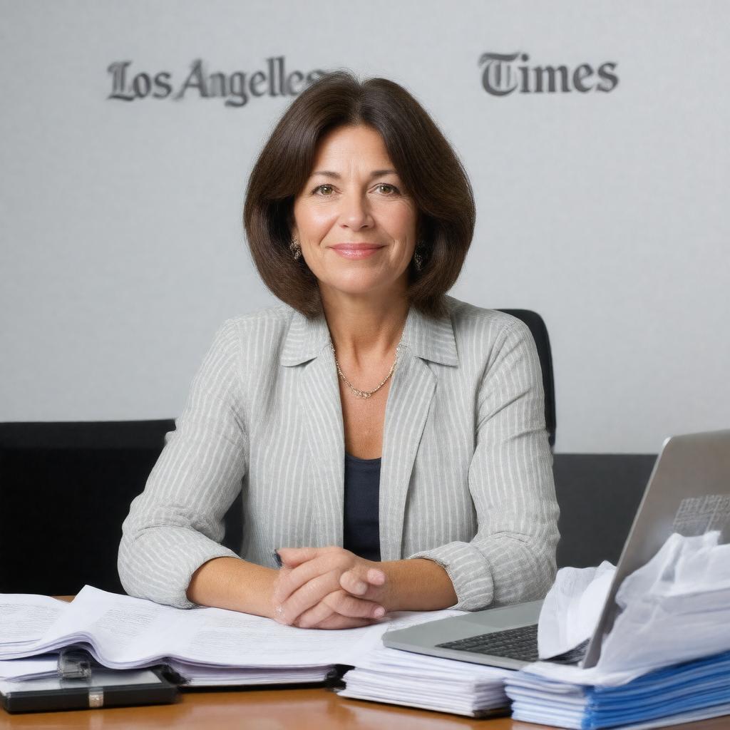 AI-created image of Robin Abcarian