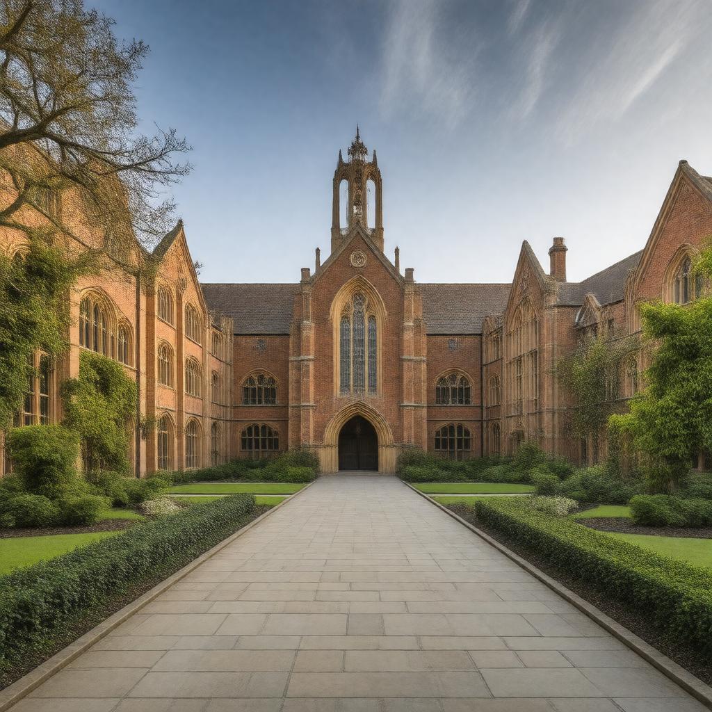 AI-created image of Robinson College, Cambridge