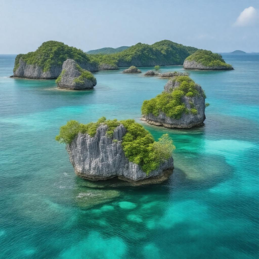 Click to view larger image AI-created image of Rock Islands