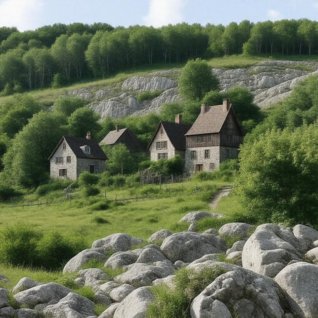 AI-created image of Rock Village