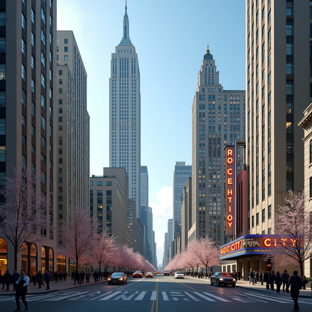 AI-created image of Rockefeller Center