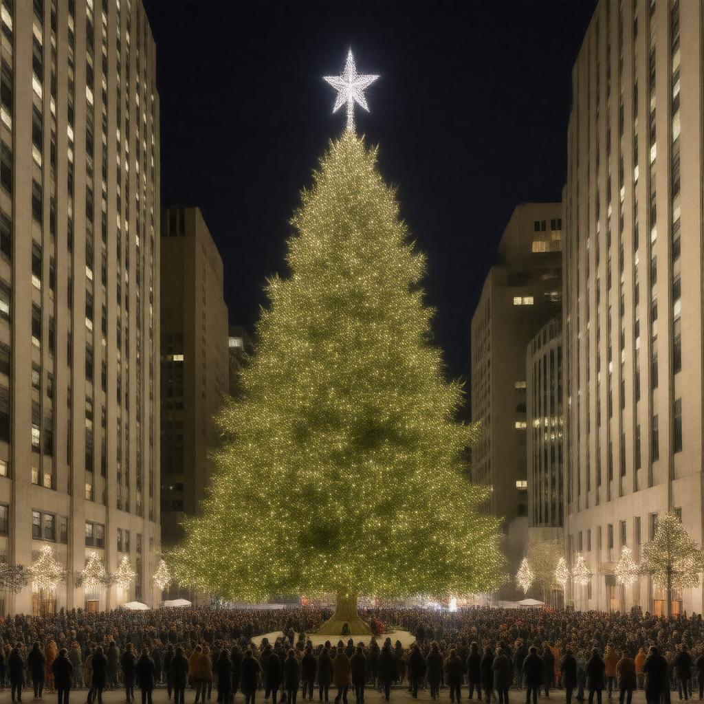 AI-created image of Rockefeller Center Christmas Tree