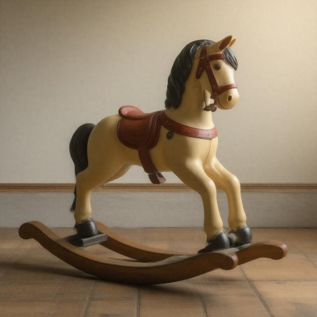 Click to view larger image AI-created image of Rocking Horse