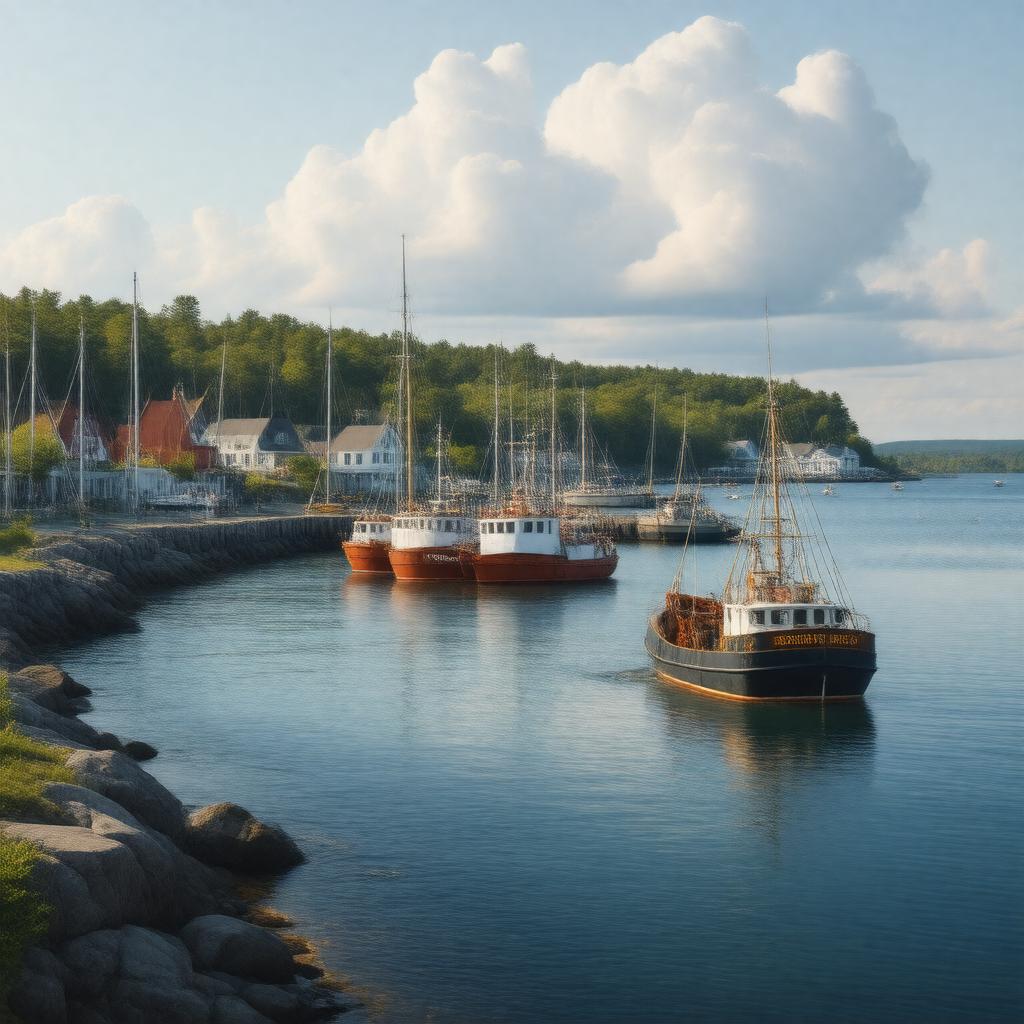 Click to view larger image AI-created image of Rockland, Maine